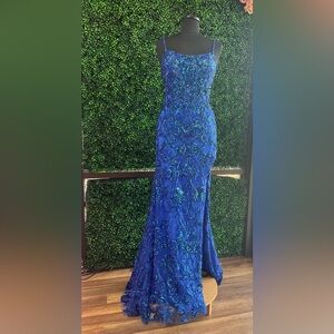 Mori Lee Royal Blue Prom Dress
